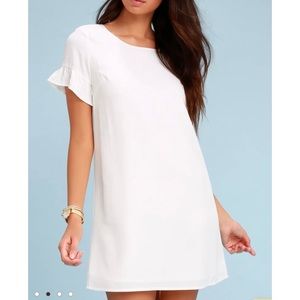 Lulus white shift dress